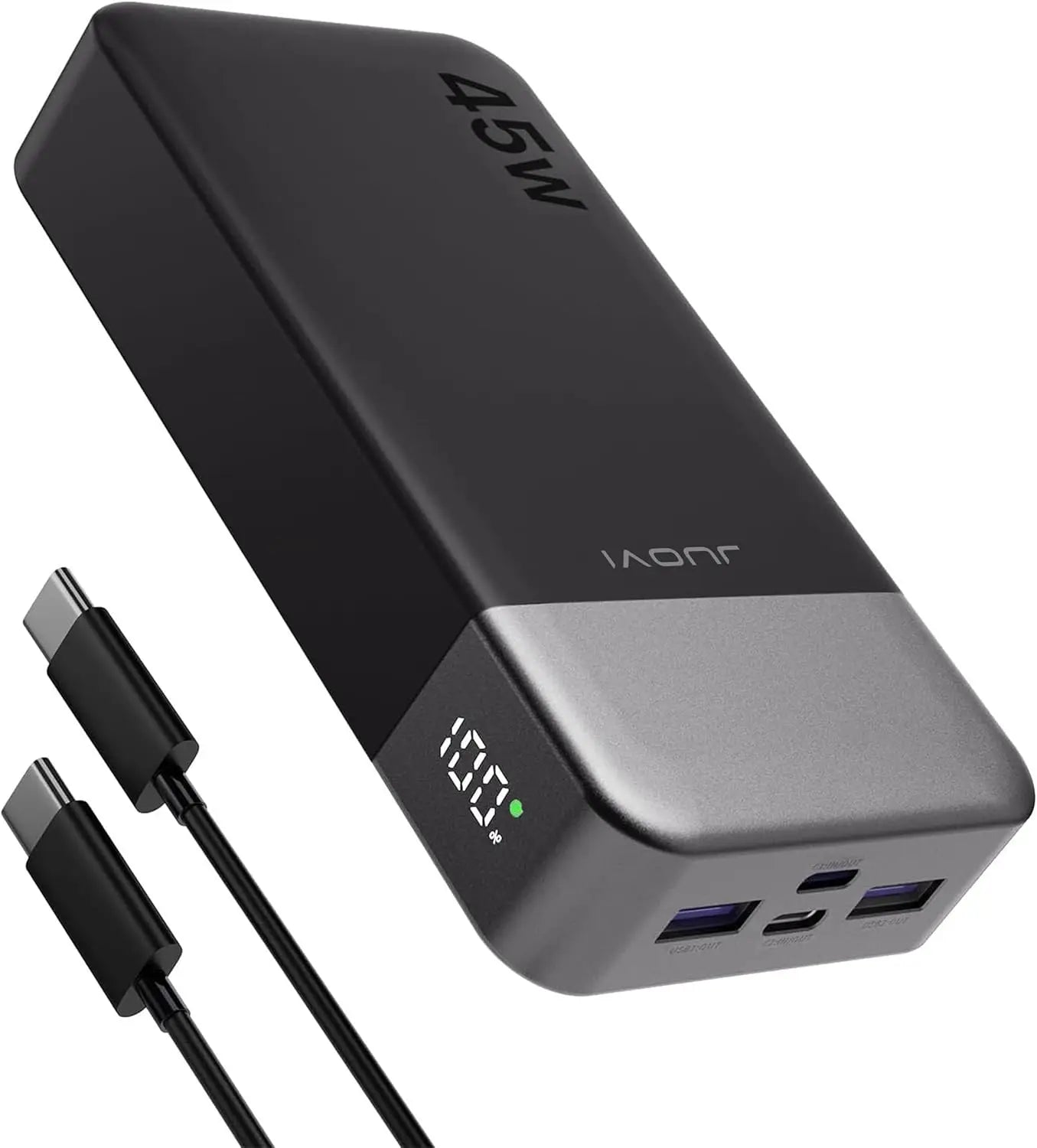 JUOVI Powerbank 20000mAh 45W Fast Charge Power Bank, Super Fast Charging Portable Charger with LED Display for iPhone 17 16 15