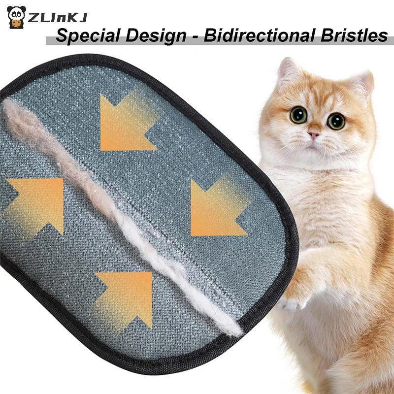 ▶1Pcs Reusable Pet Hair Remover Electrostatic Gloves For Cats & Dogs