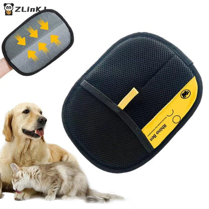 ▶1Pcs Reusable Pet Hair Remover Electrostatic Gloves For Cats &amp; Dogs