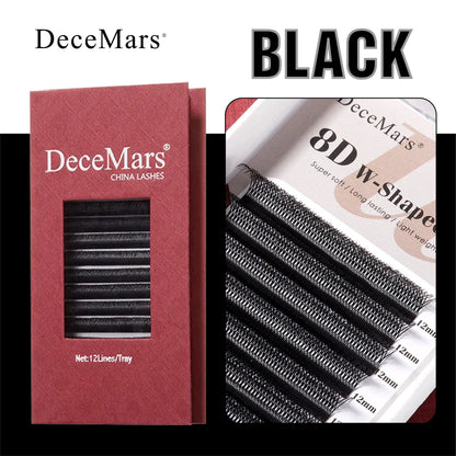DeceMars 8D - W Shaped Eyelash Extension (12line/Tray)