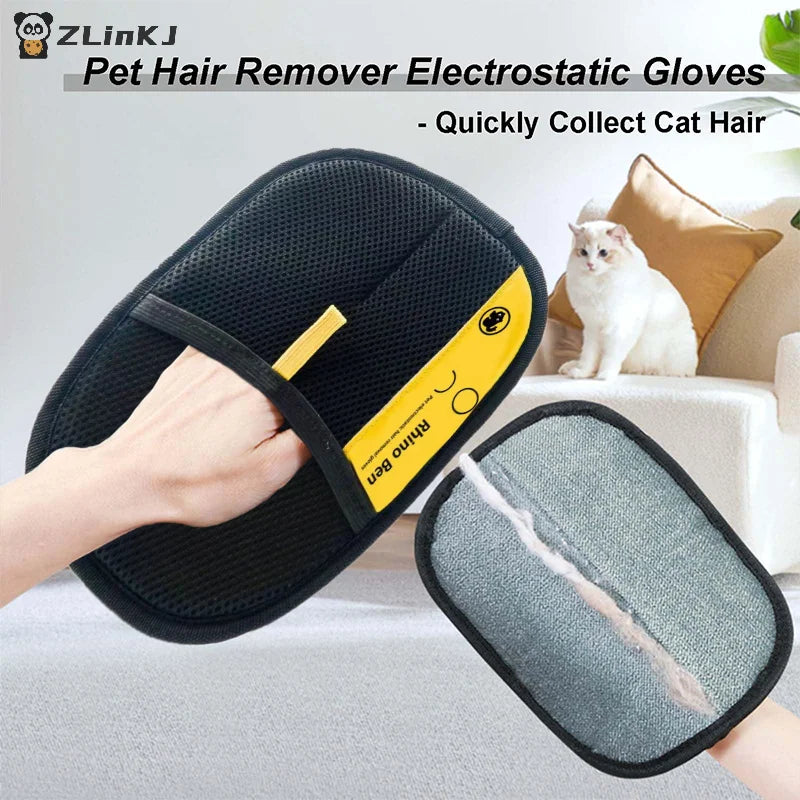 Reusable Electrostatic Pet Hair Remover Glove for Cats and Dogs