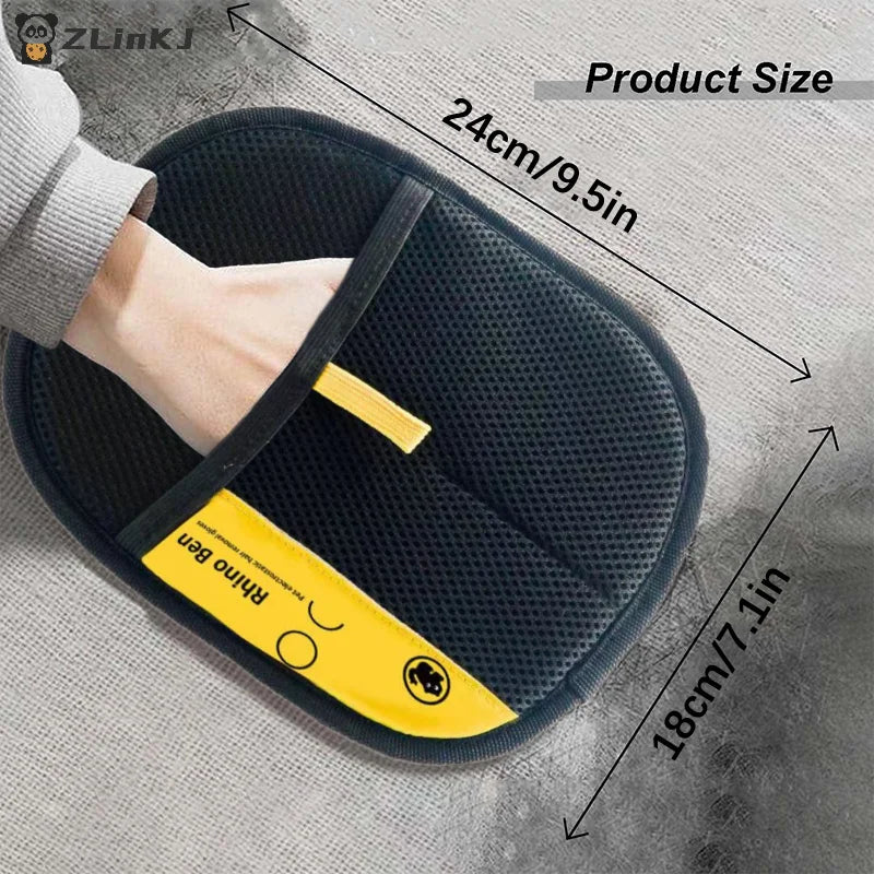 ▶1Pcs Reusable Pet Hair Remover Electrostatic Gloves For Cats &amp; Dogs