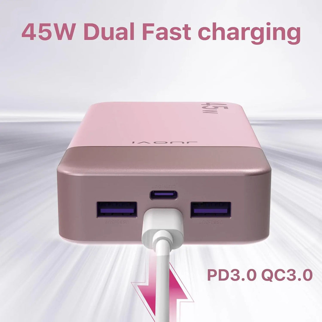 JUOVI 20000mAh 45W Fast Charge Power Bank with LED Display