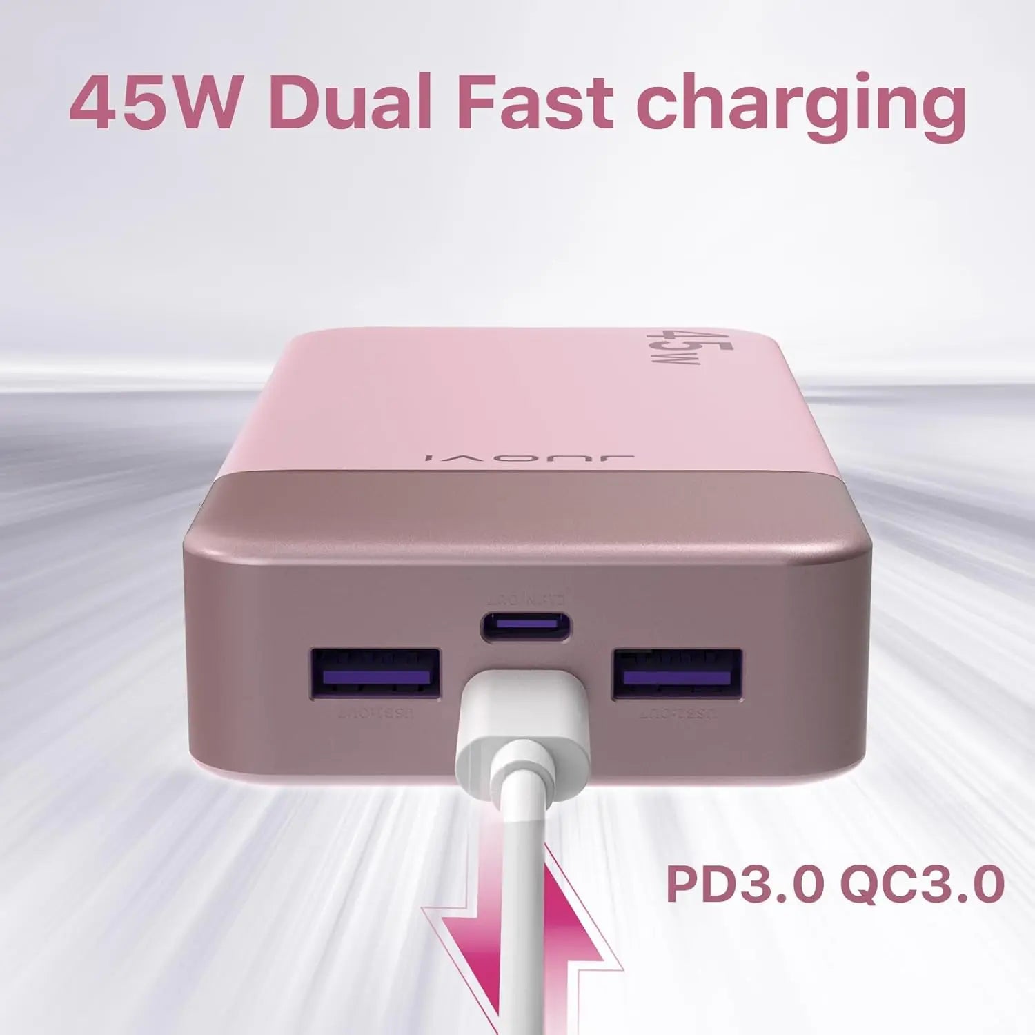 JUOVI Powerbank 20000mAh 45W Fast Charge Power Bank, Super Fast Charging Portable Charger with LED Display for iPhone 17 16 15