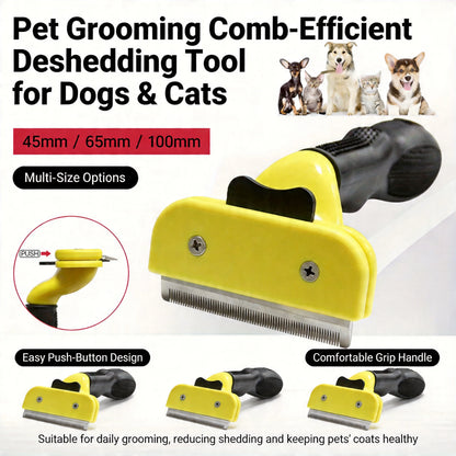 Style Pet Hair Remover Dog Cat Grooming Brush, Deshedding Comb for Puppy Shedding, Fur Removal Clipper Tool for Long Short Hair
