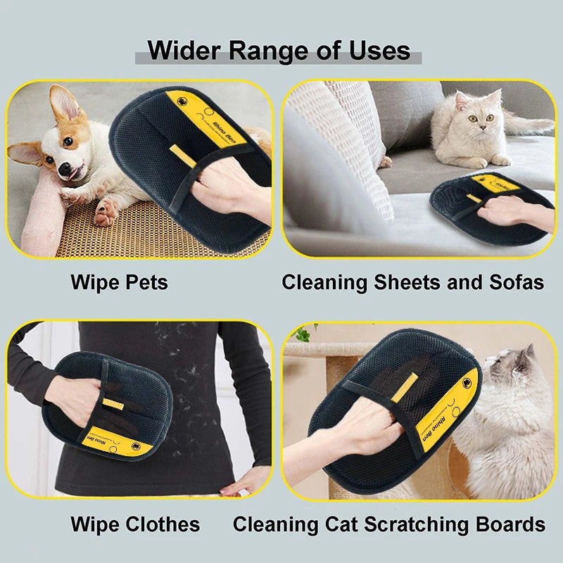New Pet Hair Remover Electrostatic Gloves, 2025 New Pet Hair Removal Glove For Cats &amp; Dogs